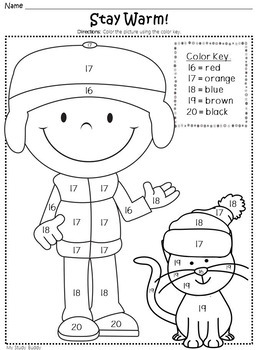 christmas color by number numbers 1 20 kindergarten christmas math