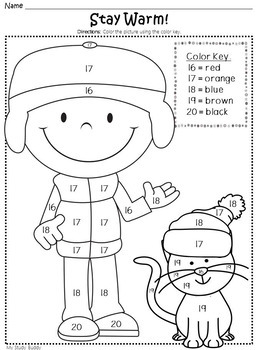 Christmas Color By Number Worksheets - Teach Beside Me