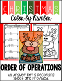 Christmas Color by Number - Order of Operations