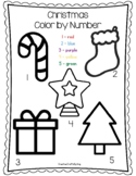 Christmas Color by Number - Preschool | PreK | Kindergarten