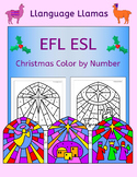 Christmas Color by Number classic designs for EAL EFL ESL