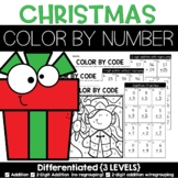Christmas Color by Number {differentiated} Addition, 2-Dig