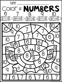 Christmas Coloring Pages, 10 Color by Numbers Worksheets, Preschool,  Kindergarten, Holiday Activity, Christmas Busy Book Pages, No Prep 