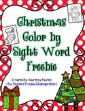 Christmas Color by Sight Word Freebie