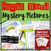 Christmas Color by Sight Word Mystery Pictures