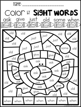 winter coloring pages 1st grade sight words coloring pages