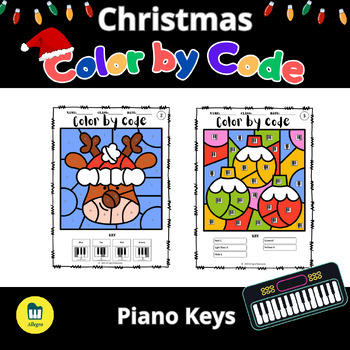 Preview of Christmas Color by code - Piano Keys