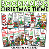 Christmas Colorful Bookmarks to Color - December Student Gifts