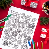 Christmas Coloring Advent Calendar - Printable 8.5x11 PDF 