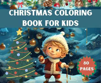 Preview of Christmas Coloring Book for Kids: +80 Easy To Color