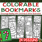 Christmas Coloring Bookmarks | Colorable Bookmarks for Chr