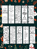 Christmas Coloring Bookmarks Printable - 10 Cute Designs!