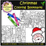 Christmas Coloring Bookmarks - Printable Bookmarks to colo