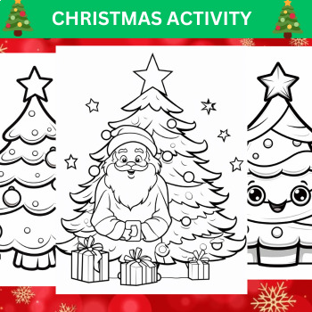 Preview of Christmas Coloring Comprehension Fun