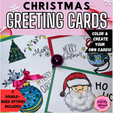 Christmas Coloring DIY Greeting Cards | Fun Winter Craft A