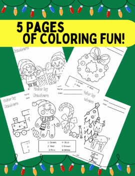 Preview of Christmas Coloring Fun-Color by the number