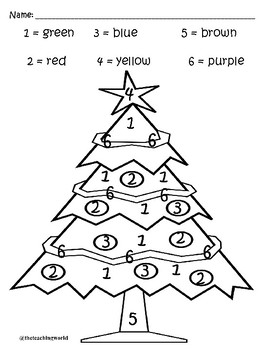 Christmas Coloring Math Worksheets by ESL Schoolhouse | TPT