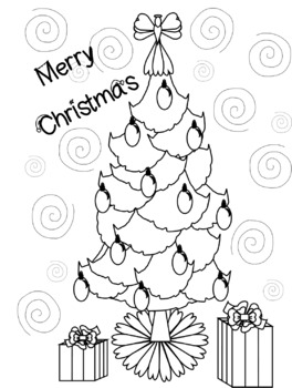 Christmas Coloring Page by Morning Coffee | Teachers Pay Teachers