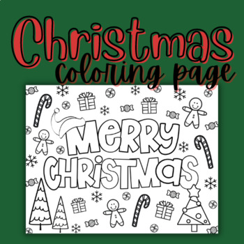 Preview of Christmas Coloring Page | Christmas Activity Page | Holiday