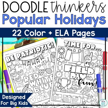 Preview of Memorial Day Coloring Page Field Day Color Sheets Brain Breaks 3rd 4th 5th Grade