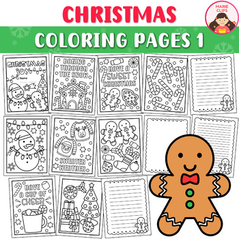 Christmas Coloring Pages 1 {Christmas Coloring Sheets by Marie Clips}