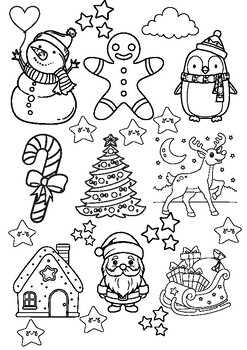 Christmas Coloring Pages for Kids Ages 8-12 Volume 1: Cute Christmas  Characters for Kids by Dunstamac, Paperback