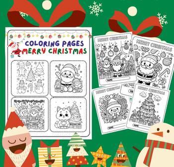 Christmas Coloring Pages by kritsana boontosang | TPT