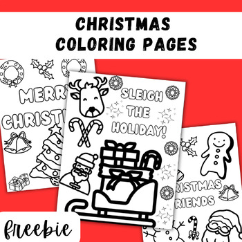 Christmas Coloring Pages - 5 Pages for Early Finishers, Art Integration ...