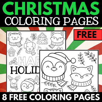 Preview of Christmas Coloring Pages - Activities - Christmas Coloring Sheets - Holiday Fun