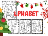 Christmas Coloring Pages,Alphabet letters, Kindergarten, M