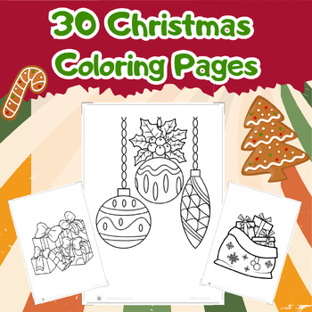 Preview of Christmas Coloring Pages Book Easy Winter Coloring | Coloring Book