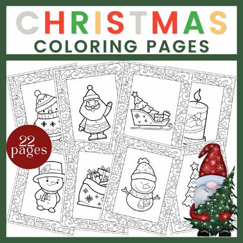 Christmas Coloring pages | December Winter Activities by teachyourclass