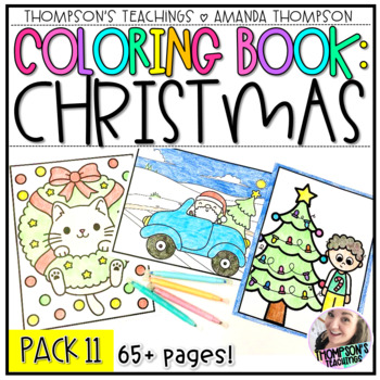 Preview of Christmas Coloring Pages - Brain Break Activities Fast Finisher Coloring Sheets