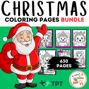 Preview of Christmas Coloring Pages Bundle 1
