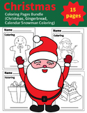 Christmas Coloring Pages Bundle