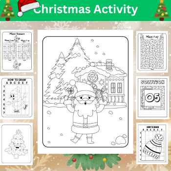 Preview of Christmas Coloring Pages Bundle: A Festive Feast for Creative Minds