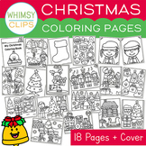 Christmas Coloring Pages By Whimsy Clips