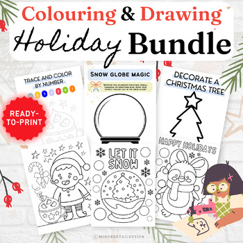 Preview of Christmas Coloring Pages,Christmas Activity Booklet,Christmas Coloring Activity