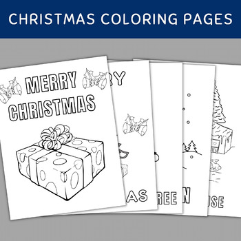 Christmas Coloring Pages, Christmas Crafts, Fun Activity, NO PREP