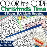 Christmas Coloring Pages Color by Number December Math Rea