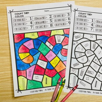 Christmas Coloring Pages Counting Worksheets Color By Number | TPT