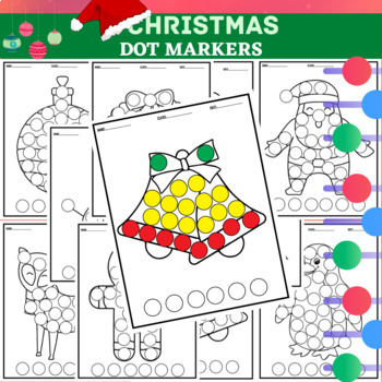 Preview of Winter Coloring Pages Dot Markers -Bingo Daubers For Kids - Winter Activity