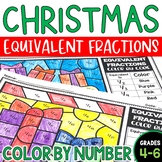 Christmas Coloring Pages Equivalent Fractions Color by Number