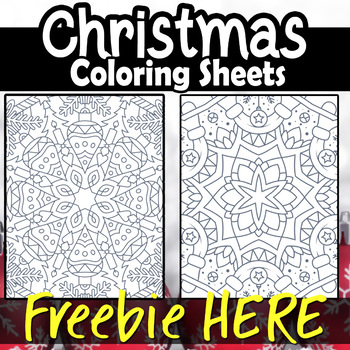Preview of Christmas Coloring Pages Freebie
