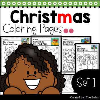 Preview of Santa-Christmas Coloring Pages-Holiday Coloring Pages, Set 1