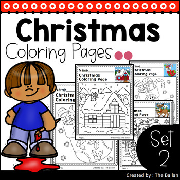 Preview of Santa-Christmas Coloring Pages-Holiday Coloring Pages, Set 2