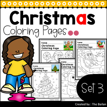 Preview of Santa-Christmas Coloring Pages-Holiday Coloring Pages, Set 3