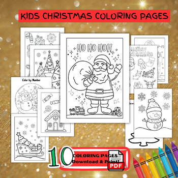 Christmas Coloring Pages | Holiday Coloring | Santa Coloring Pages