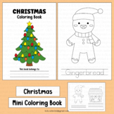 Christmas Coloring Pages Mini Reader Book Vocabulary Activ