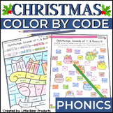 Christmas Coloring Pages Phonics Color by Number